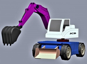 mini escavadora 3d modelo in pesado equipamento 3dexport toy excavator earth mover material handling tool 3d print model - Mito3D