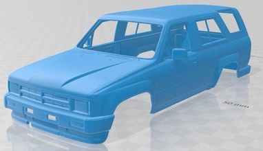 toyota 4runner 1986 printable body car 3d print model in automotive 3dexport slot scalextric tamiya rc miniz hobby micro crawler 3d print model - Mito3D