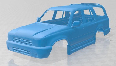 toyota 4runner 1992 printable body car 3d print model in automotive 3dexport slot scalextric tamiya rc miniz hobby micro crawler 3d print model - Mito3D