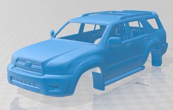 toyota 4runner 2005 printable body car 3d print model in automotive 3dexport slot scalextric tamiya rc miniz hobby micro crawler 3d print model - Mito3D