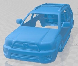 toyota 4runner 2009 printable body car 3d print model in automotive 3dexport slot scalextric tamiya rc miniz hobby micro crawler 3d print model - Mito3D