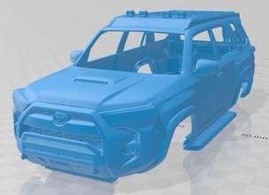 toyota 4runner 2018 trd Pro 4x4 imprimible coche vehiculo espacio scalextric Tamiya rc miniz pasatiempo micro tractor 3d print model - Mito3D