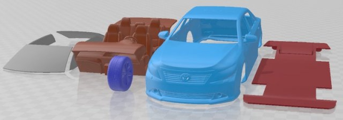 toyota aurion 2012 imprimible coche vehiculo 3d impresión modelo in automotor 3dexport espacio scalextric tamiya rc miniz pasatiempo micro fundido presión 3d print model - Mito3D
