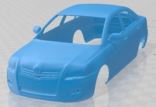 Toyota Avensis sedan 2006 yazdırılabilir vücut araba yuva ölçülü Tamiya rc miniz hobi mikro 3d print model - Mito3D