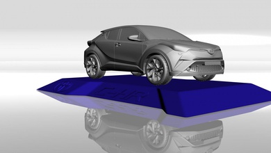 toyota c hr 2017 3d modelo impressão stl arquivos in veículo 3dexport carro arquivo veículos miniatura japonês híbrido voiture autodruck biltryck del 3d print model - Mito3D