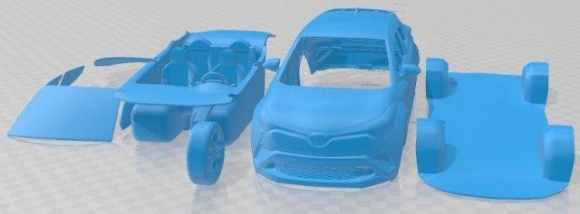 Toyota hr 2020 imprimível carro automotivo fenda escalextrico Tamiya rc miniz passatempo micro 3d print model - Mito3D