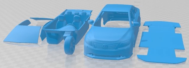 Toyota Camry eu 2014 yazdırılabilir araba otomotiv yuva ölçülü Tamiya rc miniz hobi mikro 3D print model - Mito3D