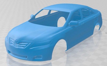 Toyota Camry le 2010 yazdırılabilir vücut araba yuva ölçülü Tamiya rc miniz hobi mikro 3d print model - Mito3D