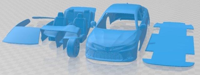 Toyota camry le híbrido 2023 imprimível carro automotivo fenda escalextrico Tamiya rc miniz passatempo micro diecast 3d print model - Mito3D