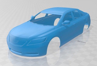 toyota camry imprimable corps de la voiture fente le système scalextric sport tamiya rc passe-temps 1-10 1-24 1-32 3d print model - Mito3D