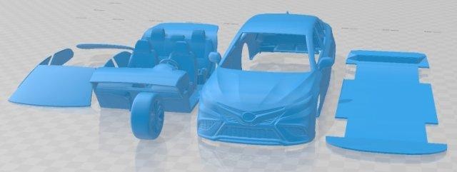 Toyota camry xse 2021 imprimível carro automotivo fenda escalextrico Tamiya rc miniz passatempo micro 3d print model - Mito3D
