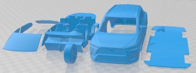 toyota corola cruzar 2021 imprimible coche vehiculo automotor espacio scalextric Tamiya rc miniz pasatiempo micro 3d print model - Mito3D