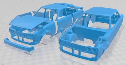 toyota corolla ke70 printable car separate parts slot scalextric tamiya rc miniz hobby micro 3d print model - Mito3D