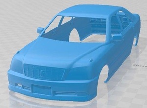 toyota crown royal saloon 2001 printable body car slot scalextric tamiya rc miniz hobby micro 3d print model - Mito3D