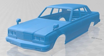 toyota coroa sedan 1979 imprimível corpo carro 3d impressão modelo in automotivo 3dexport fenda escalextrico tamiya rc miniz passatempo micro 3d print model - Mito3D