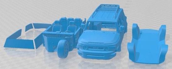 toyota fj cruiser 2010 printable car slot scalextric tamiya rc miniz hobby micro crawler 3d print model - Mito3D