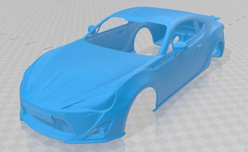 toyota gt 86 2013 printable body car 3d print model in automotive 3dexport slot scalextric tamiya rc miniz hobby 3d print model - Mito3D