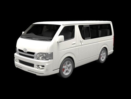 toyota hiace 2013 3d model van minivan automobile car utility truck jdm mechanism 3d print model - Mito3D