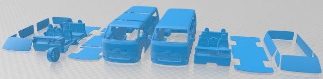 toyota hiace lwb combi 2013 printable van automotive slot scalextric tamiya rc miniz hobby micro 3d print model - Mito3D