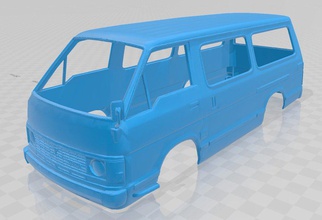 toyota yazdırılabilir vücut van hiace yuvası scalextric tamiya rc hobi 1-10 G / Ç 1-32 3d print model - Mito3D