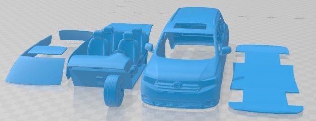 Toyota dağcı 2011 yazdırılabilir araba otomotiv yuva ölçülü Tamiya rc miniz hobi mikro 3d print model - Mito3D