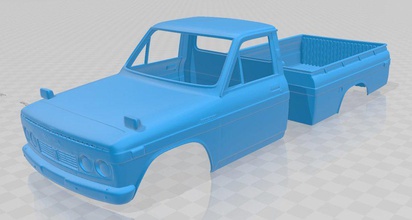 toyota hilux 1968 imprimible cuerpo coche vehiculo 3d impresión modelo in automotor 3dexport espacio scalextric tamiya rc miniz pasatiempo micro tractor 3d print model - Mito3D