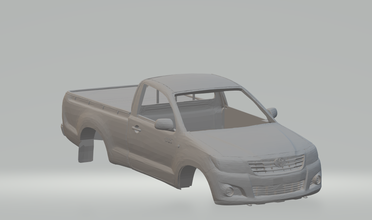 toyota hilux cs basit taksi 3d yazdır model in araç 3dexport döküm sıcak tekerlekler scx kamyon nakliyeciler fiat fc fca rcmodel yuva slotcar almak toplamak 3d print model - Mito3D