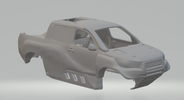 Toyota Hilux ralli Dakar 2020 araç döküm Sıcak tekerlekler yuva slotcar slot car oyuncaklar araba 3dpirnt Yazdır baskı yazdırılabilir 3d print model - Mito3D