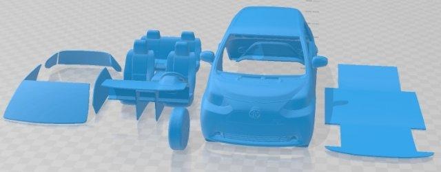 Toyota iq ev 2013 yazdırılabilir araba otomotiv yuva ölçülü Tamiya rc miniz hobi mikro 3d print model - Mito3D