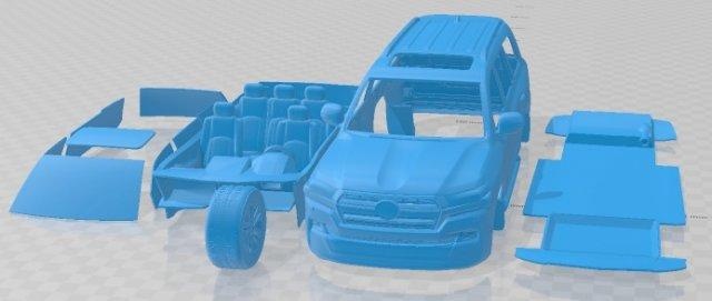 toyota tierra crucero 200 2021 imprimible coche vehiculo automotor espacio scalextric Tamiya rc miniz pasatiempo micro 3d print model - Mito3D