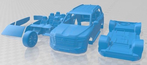 Toyota Land Kreuzer 2022 druckbar Wagen Slot scalextric tamiya rc miniz Hobby Mikro Crawler 3d print model - Mito3D