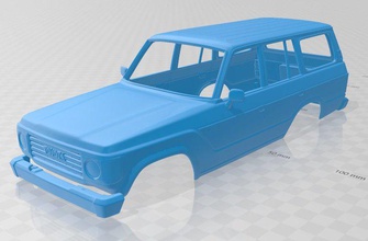 toyota cruiser j60 -1980 yazdırılabilir vücut araba arazi yuvası scalextric tamiya rc miniz hobi mikro 3d print model - Mito3D