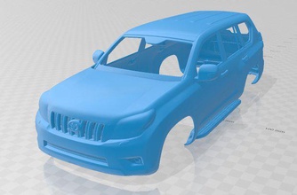 toyota land cruiser prado impressão do corpo carro da terra printable o de slot scalextric tamiya rc hobby rastreador 3d print model - Mito3D