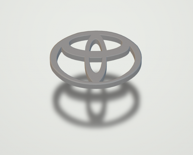 toyota logo automotive 3D print model - Mito3D