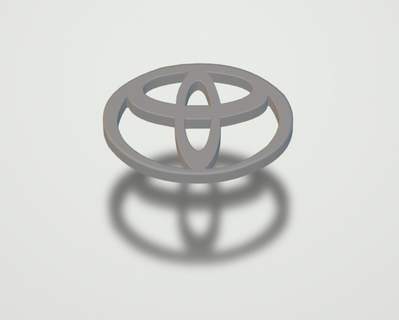 toyota logo automotor 3d print model - Mito3D