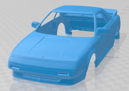 toyota mr2 mk1 1988 printable body car automotive slot scalextric tamiya rc miniz hobby micro 3D print model - Mito3D