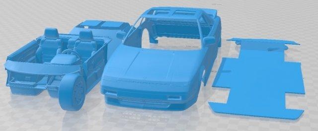 Toyota mr2 mk1 1988 yazdırılabilir araba otomotiv yuva ölçülü Tamiya rc miniz hobi mikro 3d print model - Mito3D
