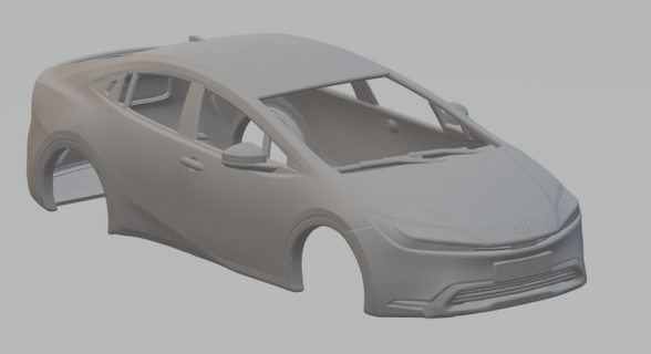 toyota prius 2023 veicolo pressofuso slotcar hotwheels miniature fessura Stampa stampato caldo ruote 3d print model - Mito3D