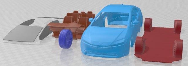 toyota prius 2023 printable car automotive slot scalextric tamiya rc miniz hobby micro diecast 3d print model - Mito3D