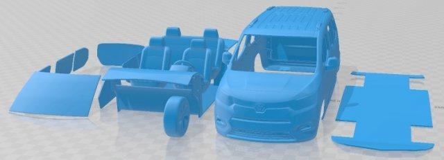 toyota proace city 2020 printable car automotive slot scalextric tamiya rc miniz hobby micro 3d print model - Mito3D