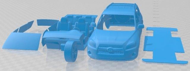toyota rav4 2010 limitado imprimible coche vehiculo 3d impresión modelo automotor espacio scalextric Tamiya rc miniz pasatiempo micro 3d print model - Mito3D