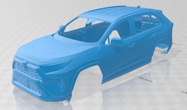 toyota rav4 le 2019 printable body car 3d print model in automotive 3dexport slot scalextric tamiya rc miniz hobby micro crawler 3d print model - Mito3D