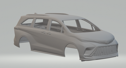 toyota sienna 2022 3d print model in vehicle 3dexport diecast slot-car slotcar slot car hot hotwheels rc 3d print model - Mito3D