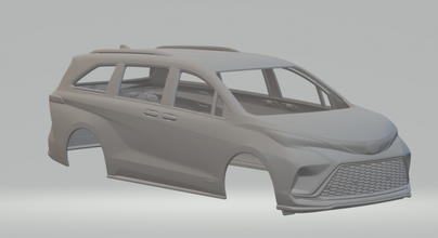 toyota sienna 2022 3d drucken modell fahrzeug 3dexport druckguss slot car slotcar wagen heiß heiße reifen rc 3d print model - Mito3D