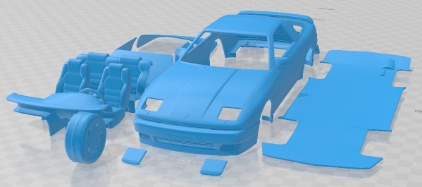 Toyota supra 1986 imprimable voiture automobile fente scalextric tamiya rc miniz loisir micro moulé pression 3D print model - Mito3D