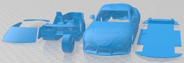 Toyota supra 2020 imprimable voiture automobile fente scalextric tamiya rc miniz loisir micro moulé pression 3d print model - Mito3D