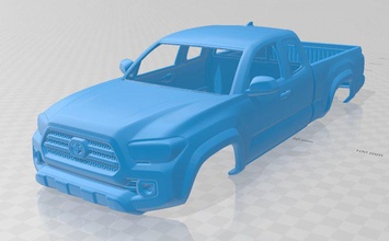 toyota tacoma 2016 imprimível corpo carro 3d impressão modelo in automotivo 3dexport fenda escalextrico tamiya rc miniz passatempo rastejante 1 10 24 32 3d print model - Mito3D