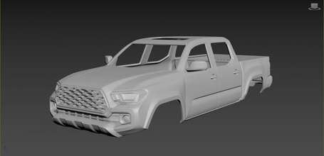 toyota tacoma 2020 vücut yazdır 3d model in otomotiv 3dexport araba arabalar hobi oto kamyon spor baskı arabası sürücü rc oyuncak plastik 18 110 112 118 3d print model - Mito3D