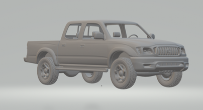 Toyota Tacoma doppelt Taxi 01 Druckguss heiße Reifen heiß Räder Zug h0 187 Slot Wagen Slotcar rc RC Modell LKW wählen abholen 3d print model - Mito3D