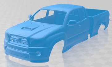 toyota tacoma xrunner 2011 printable body car slot scalextric tamiya rc miniz hobby micro crawler 3d print model - Mito3D